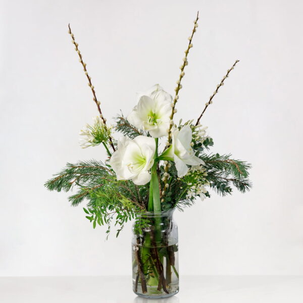Witte Amaryllis boeket